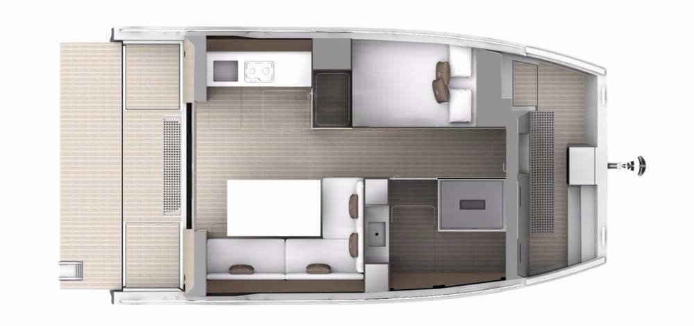 Indicative manufacturer plan of the main deck